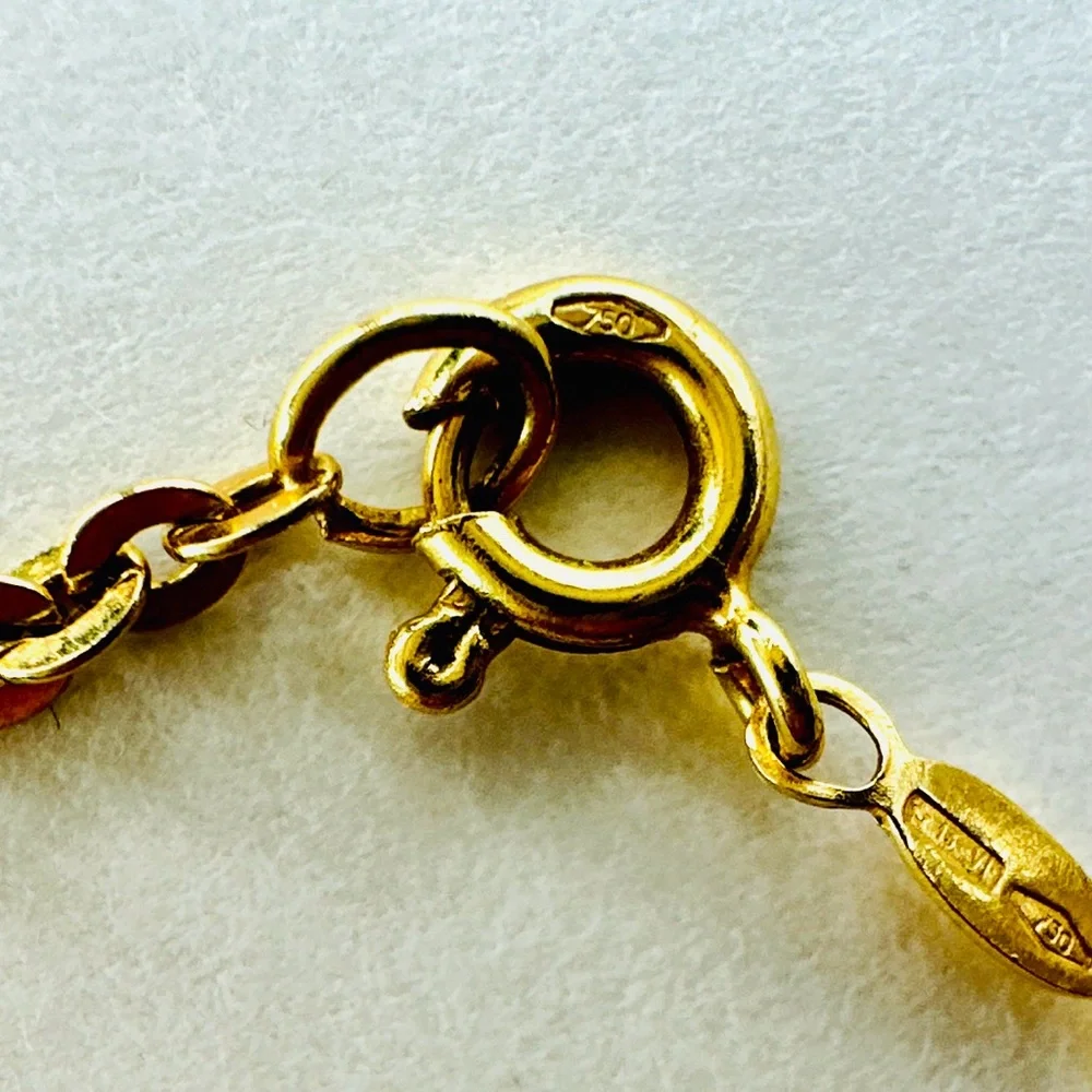 Vintage BALESTRA Solid 18k Italian Yellow Gold 20” Cable Chain Necklace, 4.9g